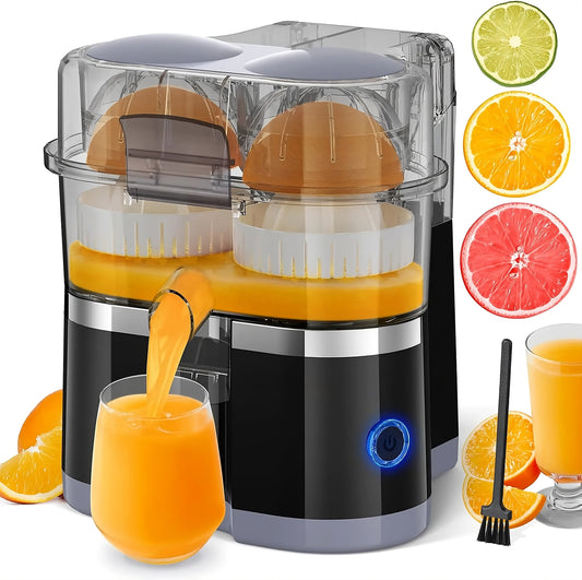Portable Dual Head Electric Citrus Juicer β Fast 2-Fruit Squeezer, 15000RPM, Easy Clean