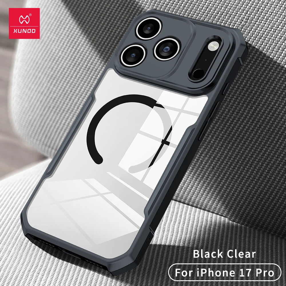 Crystal Clear MagSafe Shockproof Case for iPhone 17 Series – Anti-Yellow, Drop Protection Slim Cover