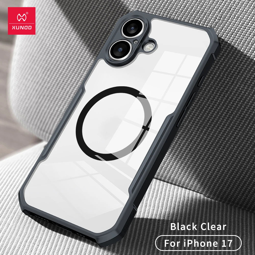 Crystal Clear MagSafe Shockproof Case for iPhone 17 Series – Anti-Yellow, Drop Protection Slim Cover