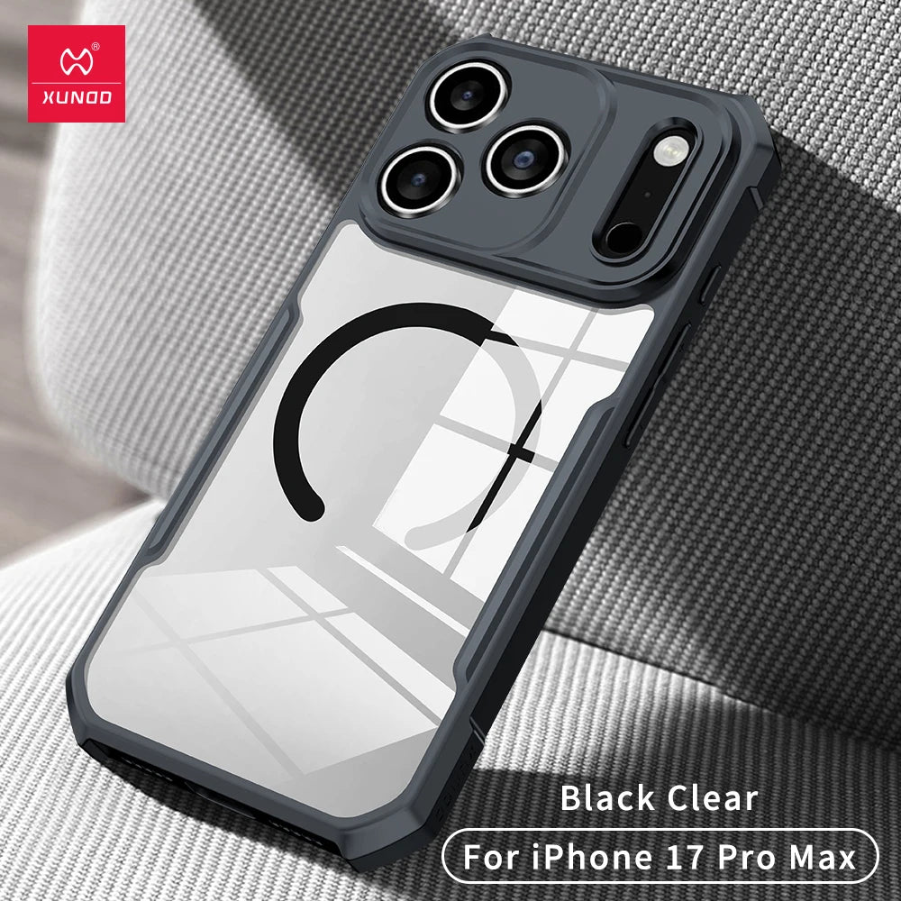 Crystal Clear MagSafe Shockproof Case for iPhone 17 Series – Anti-Yellow, Drop Protection Slim Cover