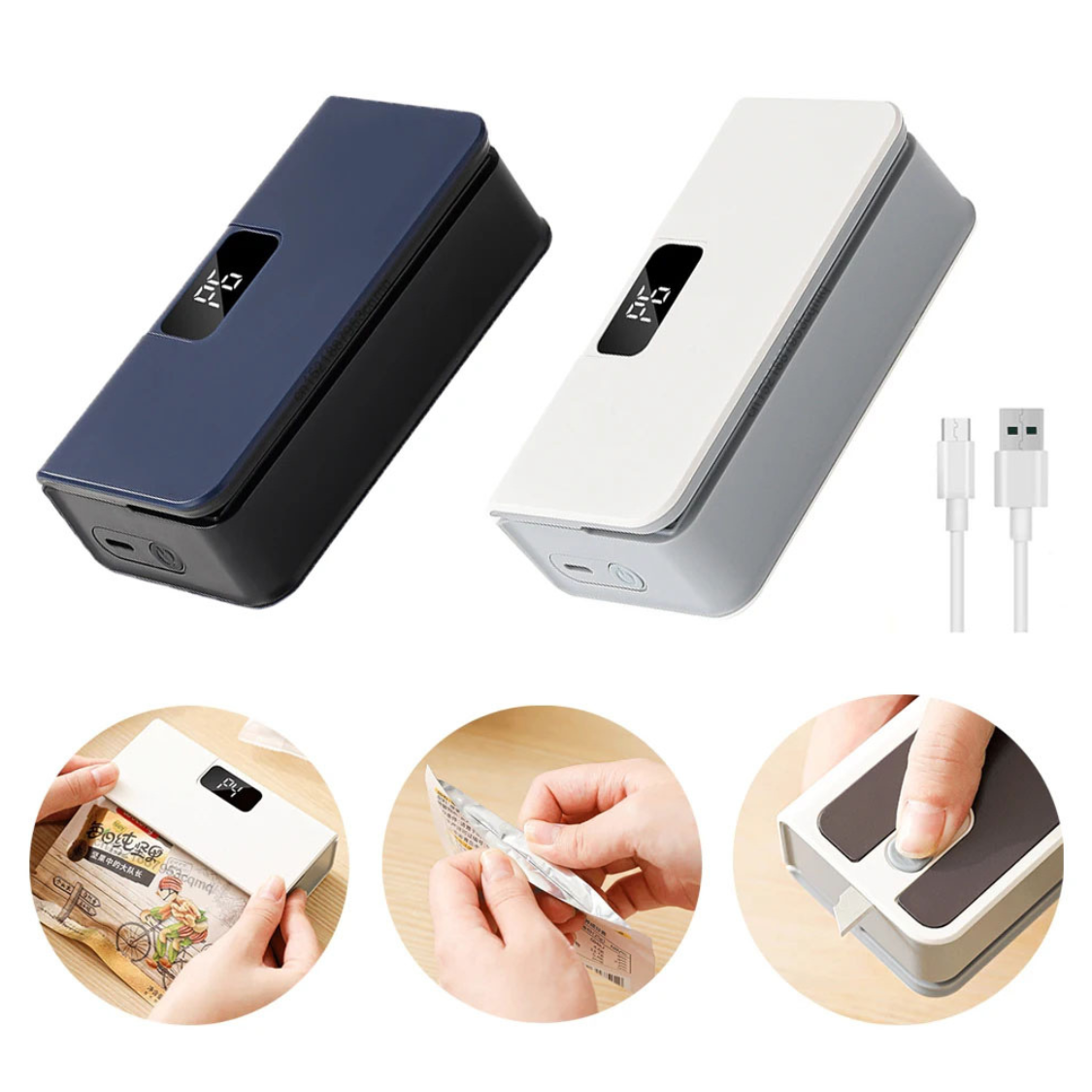 2-in-1 Mini Bag Sealer & Cutter – Keep Food Fresh Anywhere