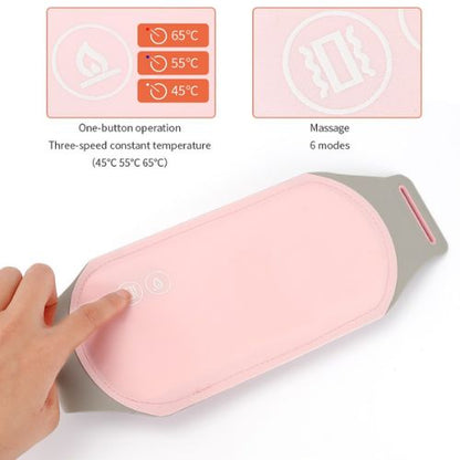 Menstrual Heating Pad Belt with Vibration – Portable Period Pain Relief, Adjustable Heat & Massage Therapy