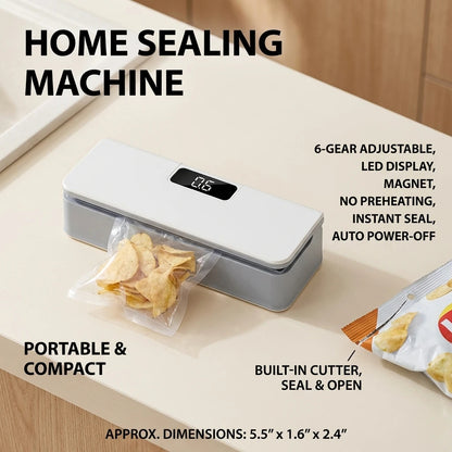 2-in-1 Mini Bag Sealer & Cutter – Keep Food Fresh Anywhere