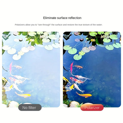 52mm Clip-On CPL Phone Lens Filter – Anti-Glare Polarizer for Clear, Vibrant Photos