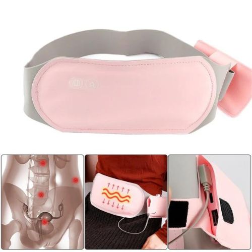 Menstrual Heating Pad Belt with Vibration – Portable Period Pain Relief, Adjustable Heat & Massage Therapy