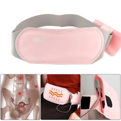 Menstrual Heating Pad Belt with Vibration – Portable Period Pain Relief, Adjustable Heat & Massage Therapy
