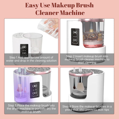 3-in-1 Electric Makeup Brush Cleaner & Dryer – Automatic USB Brush Cleaning Machine