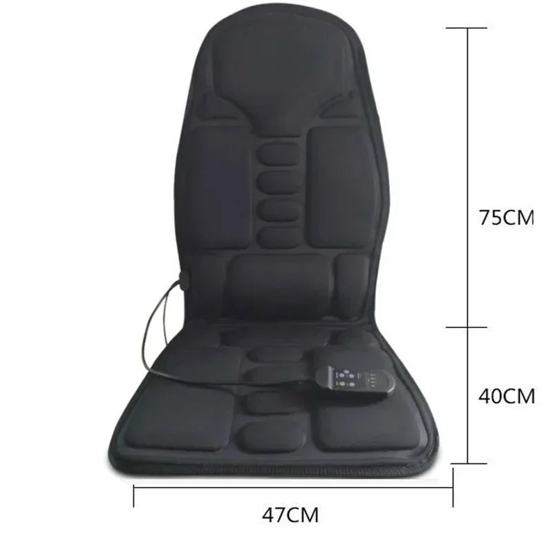 Full-Body Heated Massage Cushion – Multi-Mode Vibration Chair Pad for Back, Neck & Seat Relief