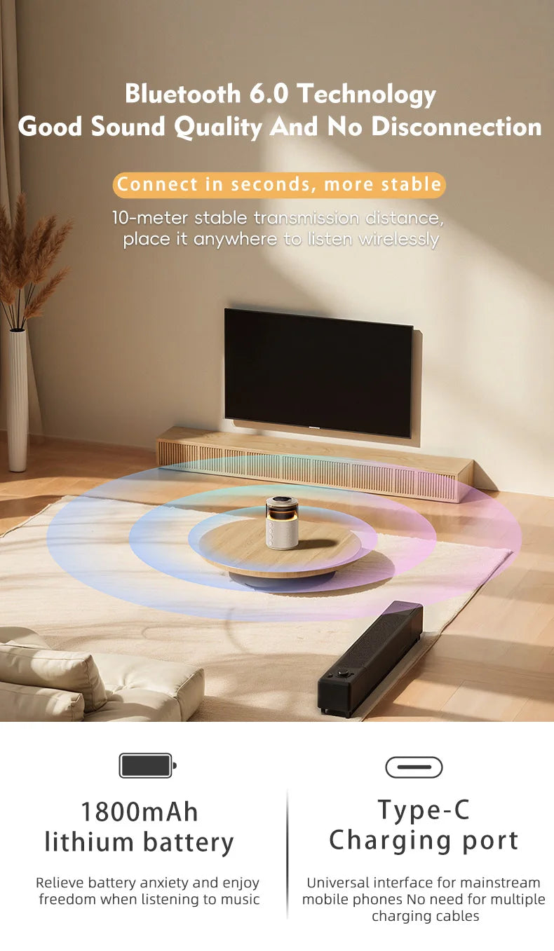 5-in-1 Wireless Charging Station with Bluetooth Speaker & Night Light