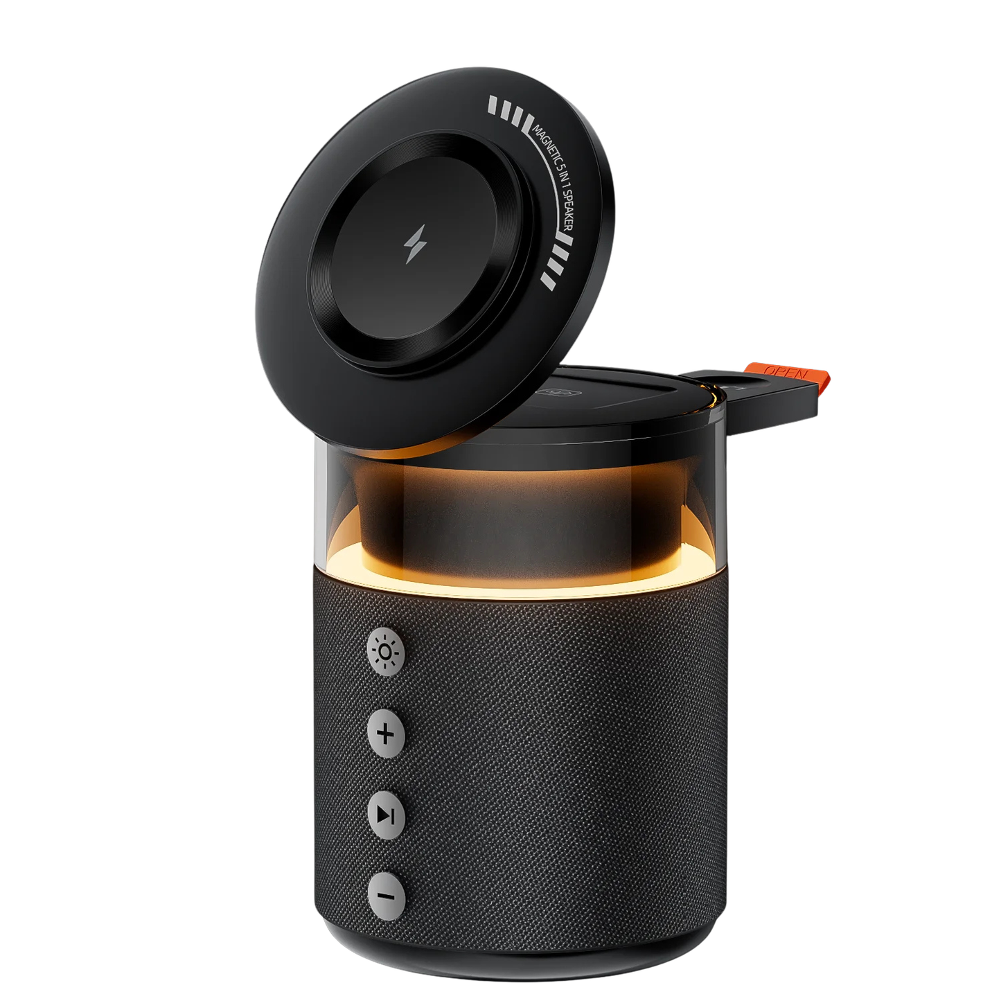 5-in-1 Wireless Charging Station with Bluetooth Speaker & Night Light