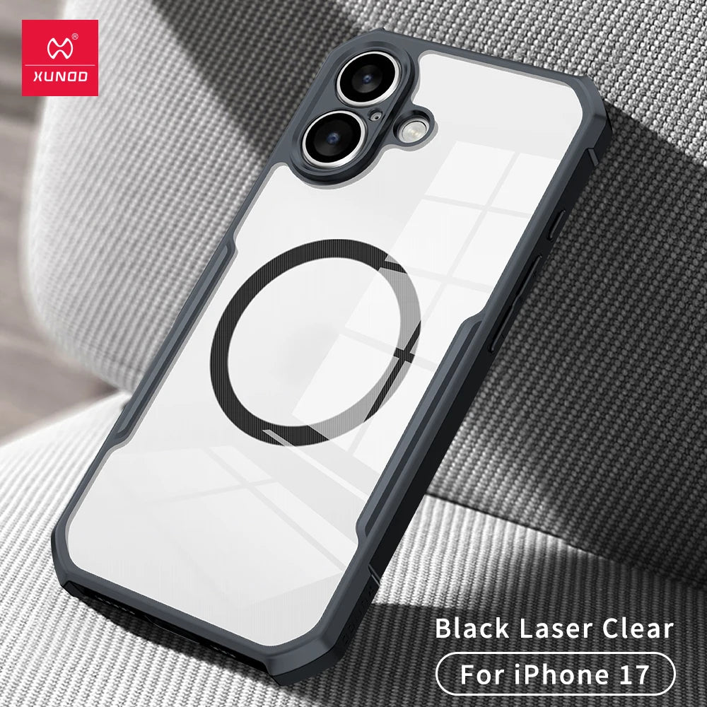 Crystal Clear MagSafe Shockproof Case for iPhone 17 Series – Anti-Yellow, Drop Protection Slim Cover