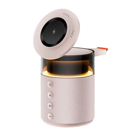 5-in-1 Wireless Charging Station with Bluetooth Speaker & Night Light